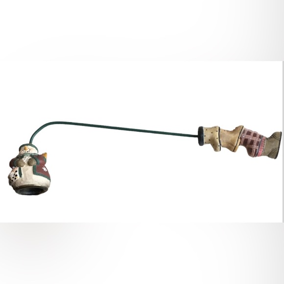 Folk Art Snowman Candle Snuffer - Picture 5 of 9